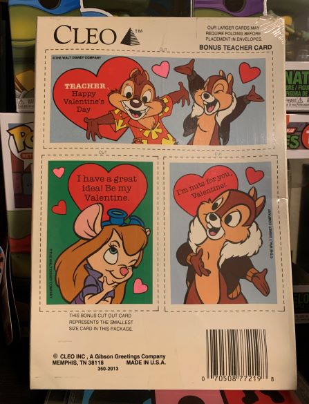 80s Mystery Rescue Rangers Valentines Day Card Packs 5 Cards 